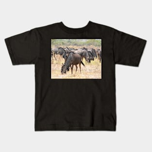 A herd of Wildebeest Kids T-Shirt